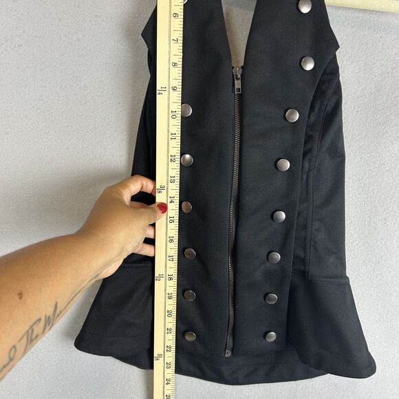 Balera Dance Set Adult Small Silver Geometric Leggings Black Zip Vest Metallic - Picture 7 of 14